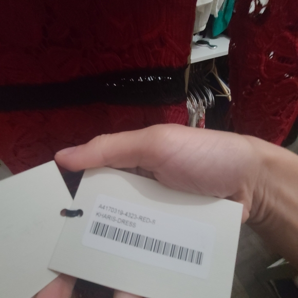 ♥️ NWT Alexis “Kharis” Lace Mini Dress with Black Trim - Picture 5 of 7